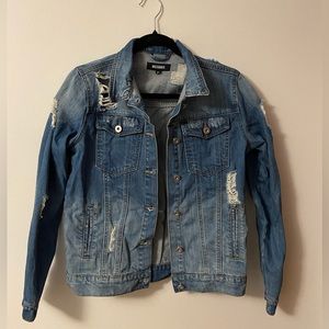 Missguided distressed denim jacket size S